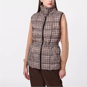 Houndstooth Anorak Vest Jacket by Bernardo
